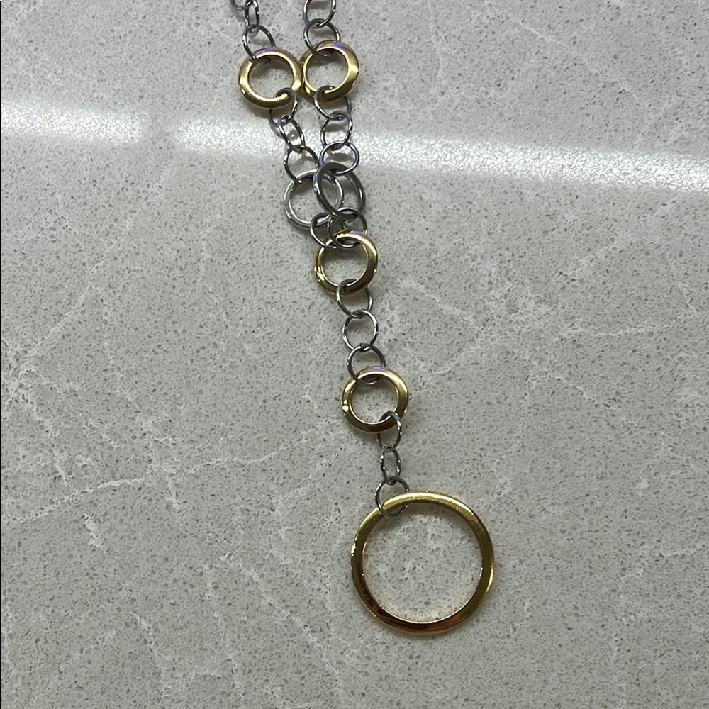Elegant Gold and Silver Chain Necklace